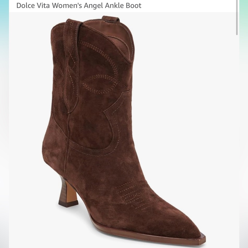 Dolce Vita Brown Suede Angel Ankle Boots